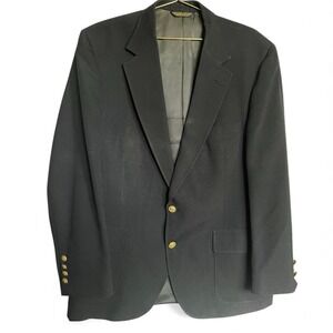 Vintage Navy Blazer Mens 44R Baskin Barrister Gold Buttons Preppy Ivy League